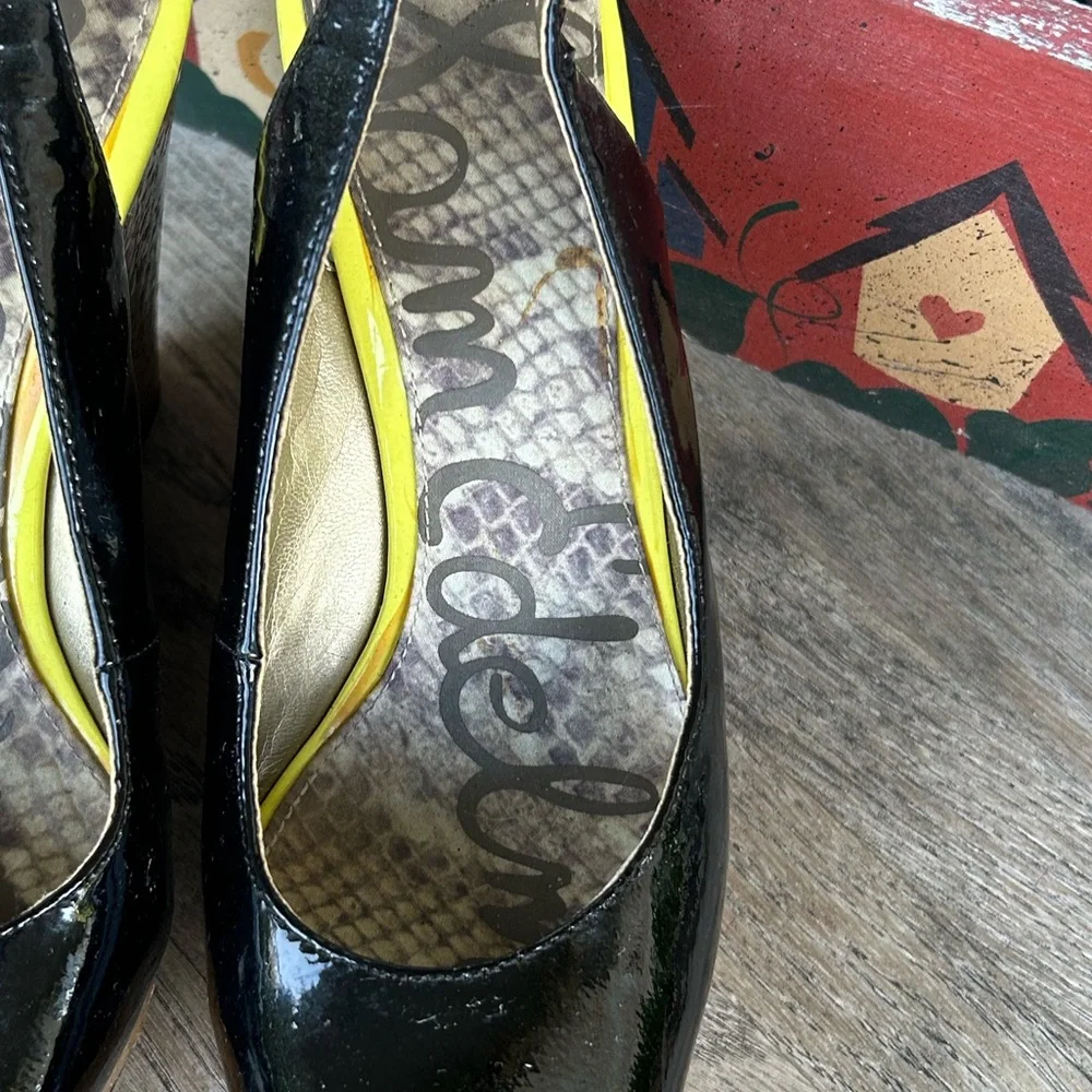 Sam Edelman Mallory Patent Leather Slingback Wedge‎